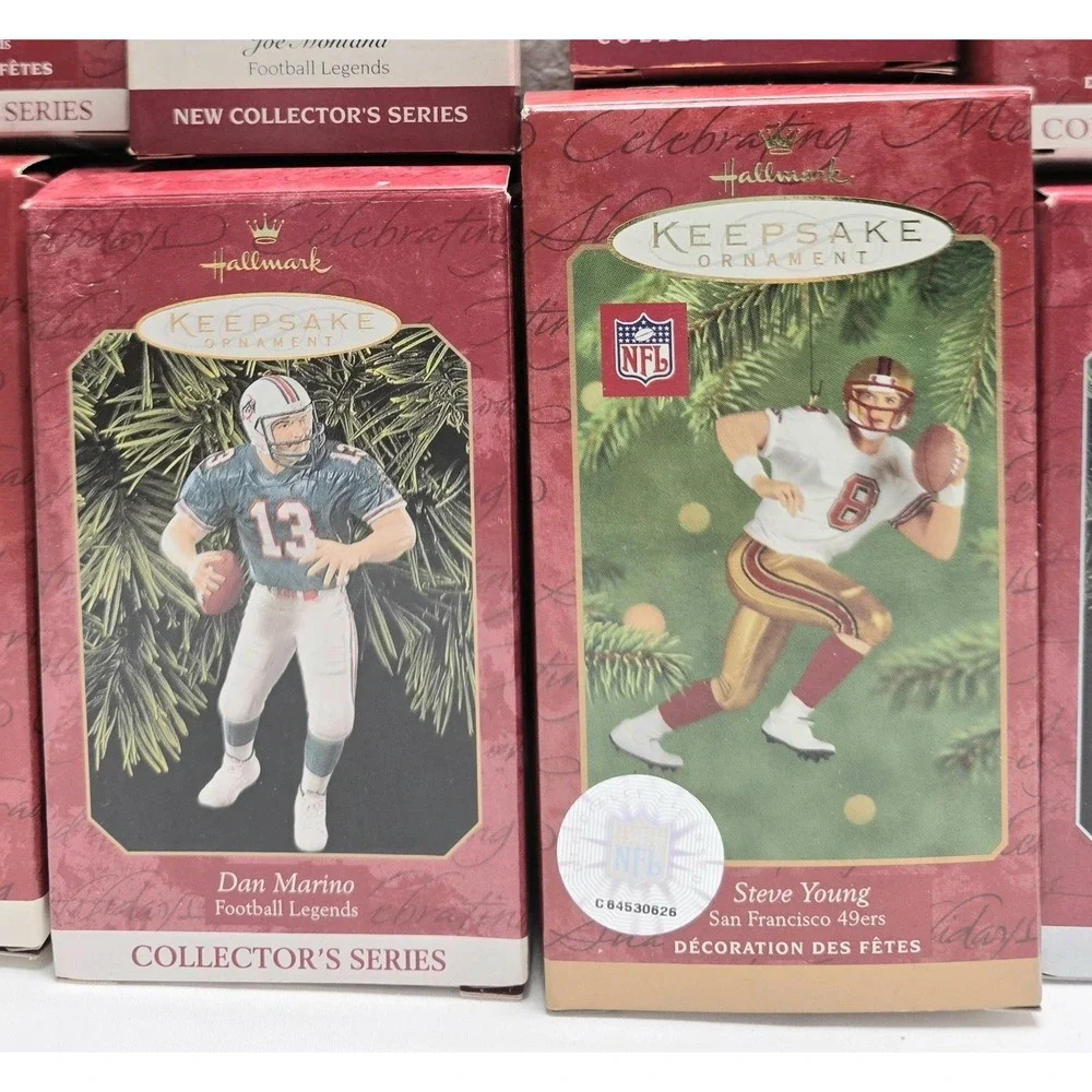HALLMARK Keepsake Sports Ornaments NFL MLB NBA NCAAF Lot of 13